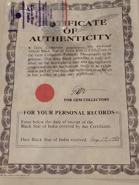 Vintage Women Jewelry black and red certificate display